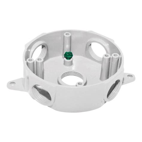 sigma electric 2-5/16 in. round metallic weatherproof box white 143854wh|sigma engineered solutions weatherproof box.